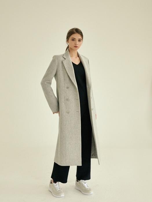 Classic double long coat[gray]