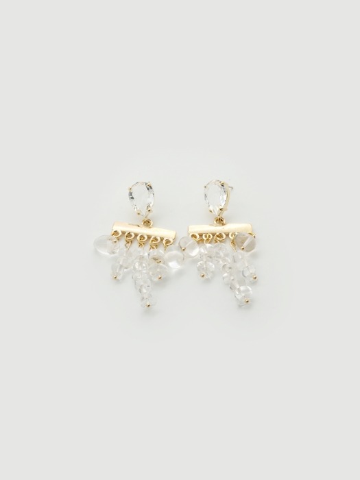 Natural Crystal ``drop`` Earrings