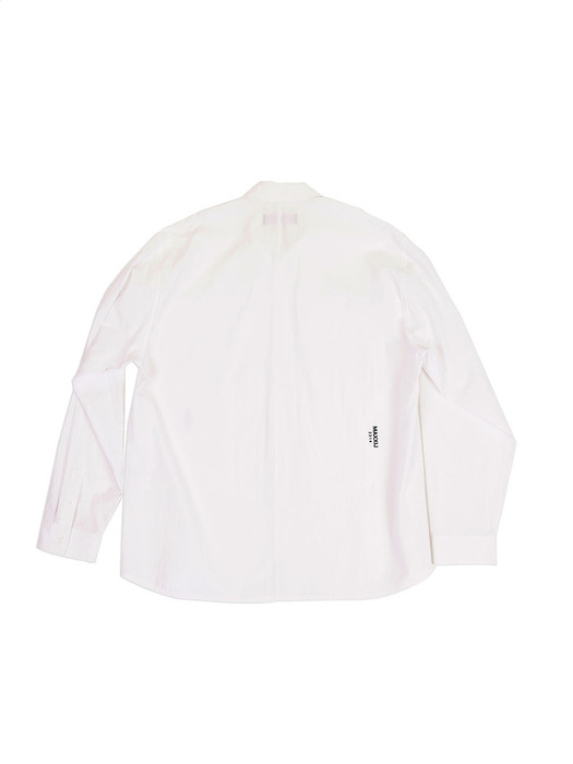 Military Button Down Oxford Shirt White (Genderless)