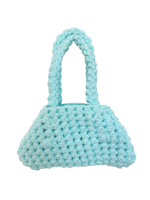 Rectangle crochet bag (light blue)