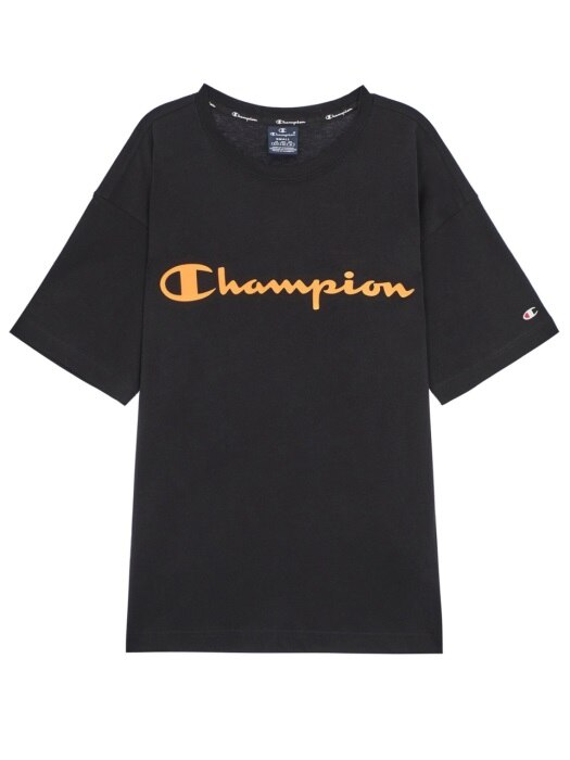 [EU] 칼라 Champion 로고 반팔 티셔츠 (BLACK2) CKTS0E243BB