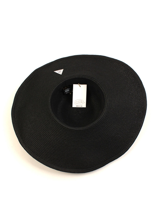 Long Black Wire Cloche Hat BK 여름페도라