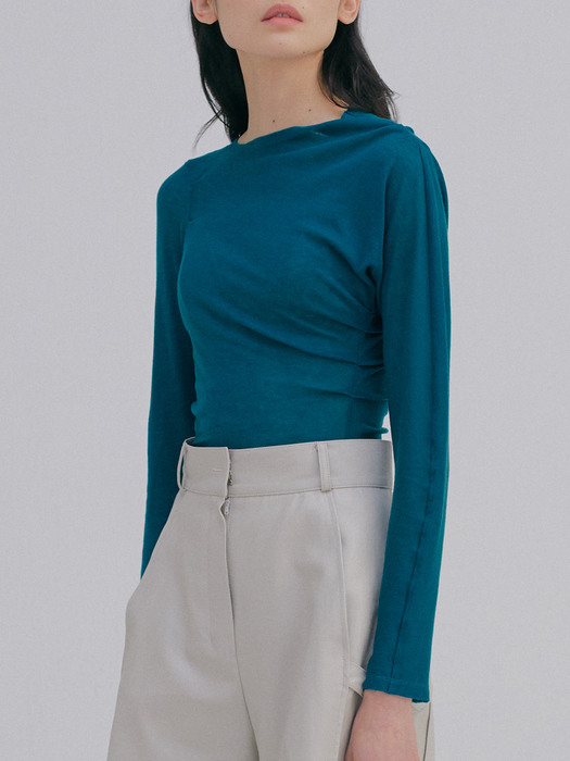 Drape Sheer T_Aqua