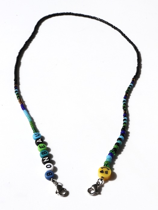 Kitsch color initial beads mask strap 컬러 이니셜 패션 비즈 마스크 스트랩