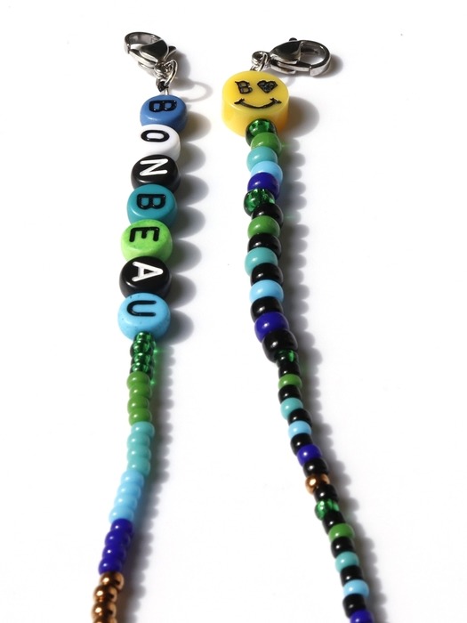 Kitsch color initial beads mask strap 컬러 이니셜 패션 비즈 마스크 스트랩