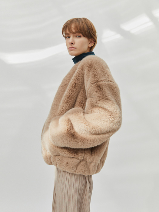 fur blouson_mocha