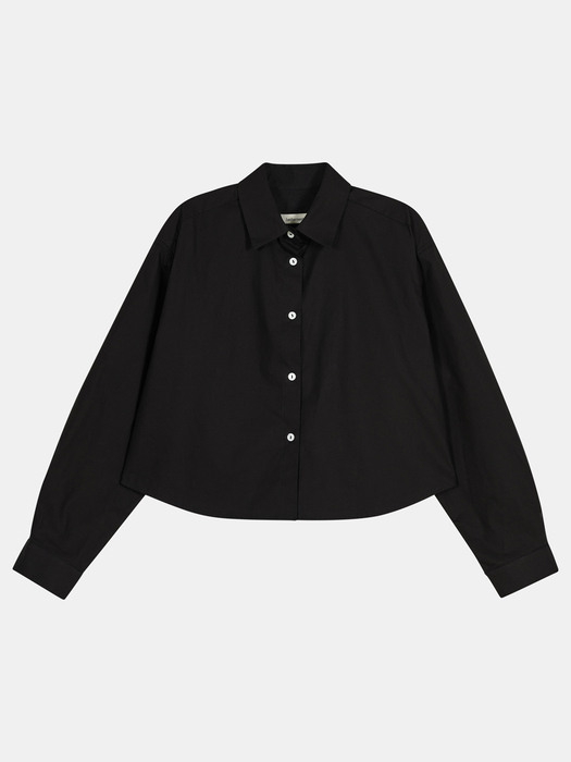 plain cropped shirts (black)