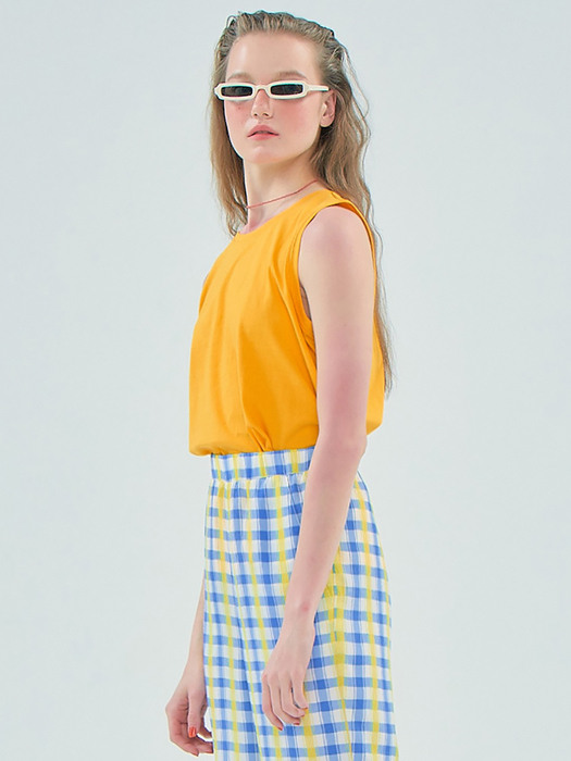 Boxy Sleeveless T_Yellow