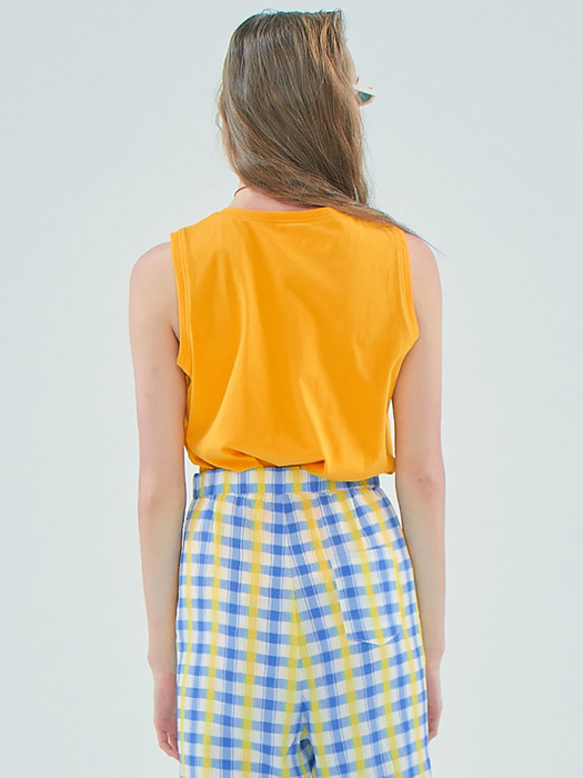 Boxy Sleeveless T_Yellow