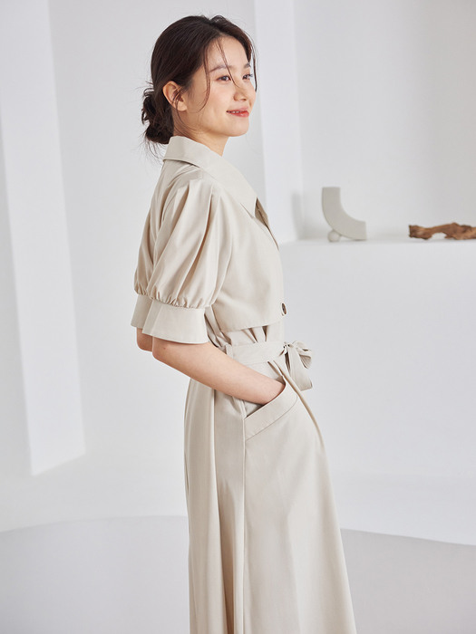 Summer Trench Style Jacket One-piece_ivory