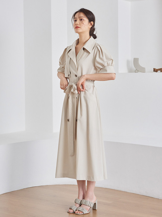 Summer Trench Style Jacket One-piece_ivory