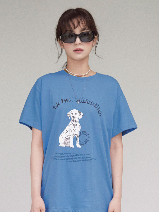 we love dalmatian t-shirts (ocean blue)