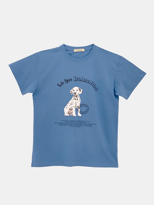 we love dalmatian t-shirts (ocean blue)