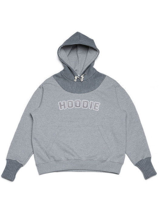 Plain Knit Hood (gray)