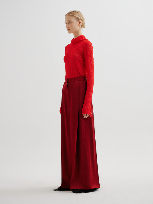 TEP Trompe-loeil Maxi Skirt - Red