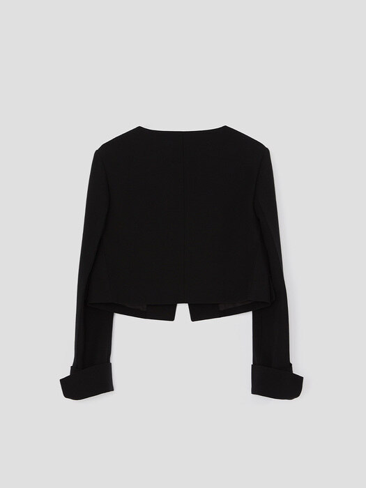 RC SIGNATURE NECK CROP JACKET (BLACK)