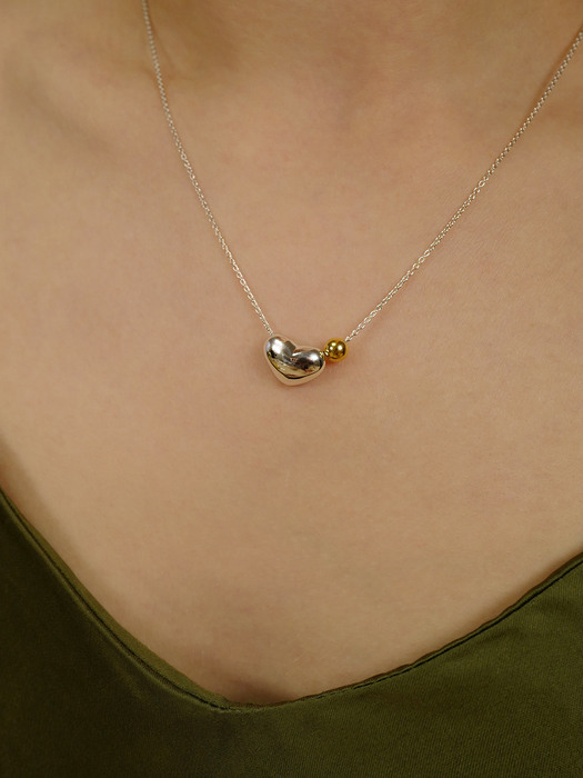 bubble heart necklace