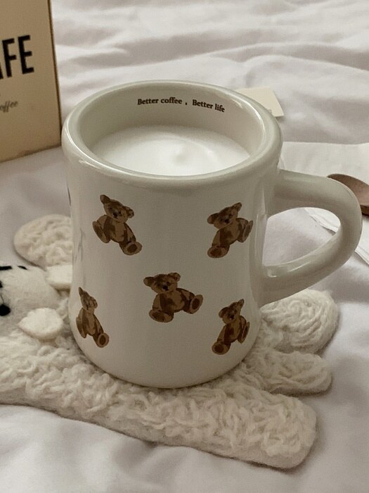 코지브라운베어 머그잔 (홈카페 컵 선물용)