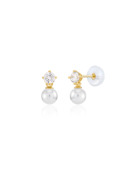 [단독] 14K Pearl drop earring (2type)