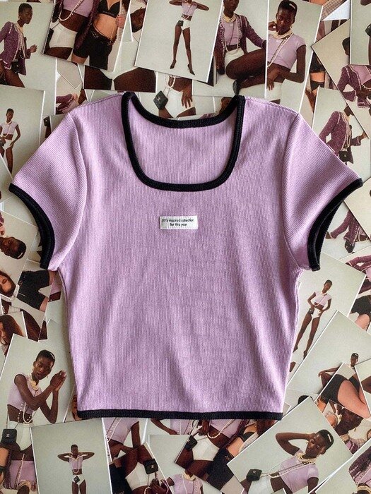 80S TOP LAVENDER