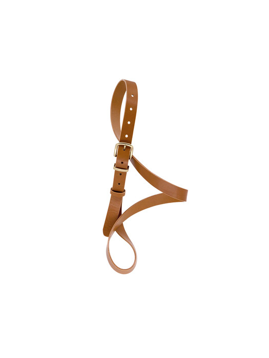25mm Slim Leather Belt (CAMEL)