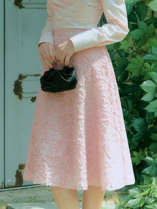 [SET]INGRID Floral jacket + ERIN Floral skirt (Light pink)