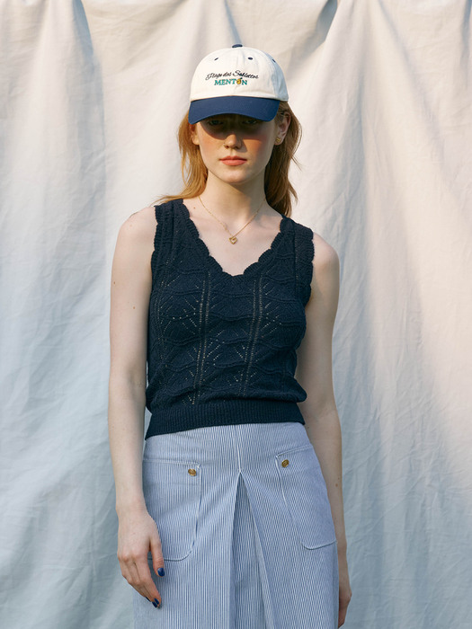 Anne Sleeveless Knit (Navy)