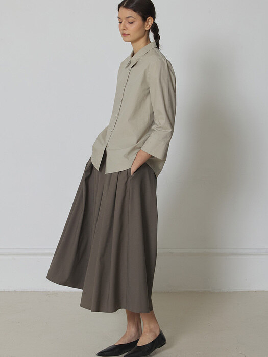 Nouveau classic skirt soft khaki