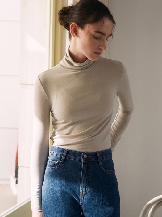 CLASSIC TURTLENECK TOP_SKY BLUE