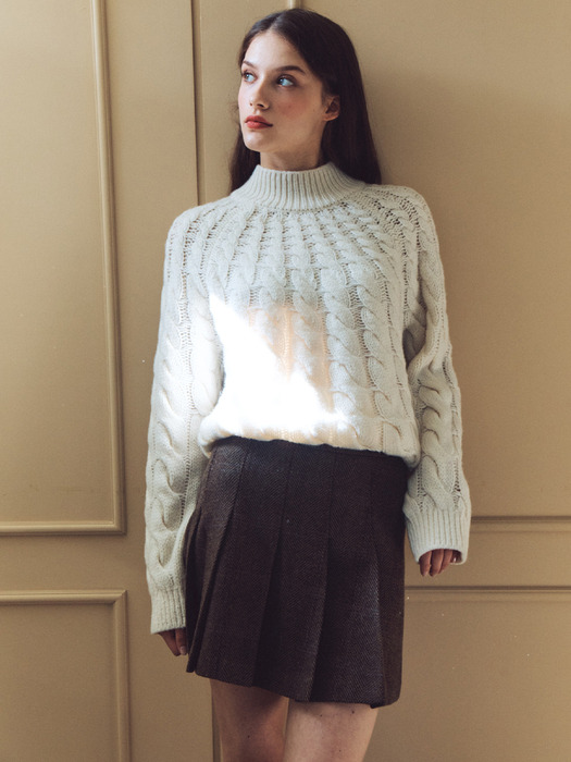 Cable Turtleneck Pullover