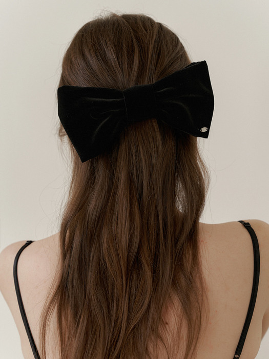 [SET] velvet layered ribbon hairband/ single velvet ribbon pin
