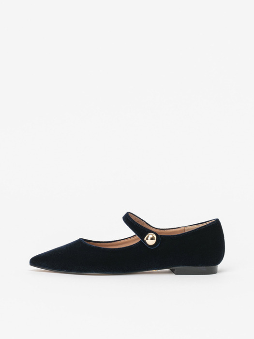 Loire Velvet Maryjane Flat Shoes_2 colors