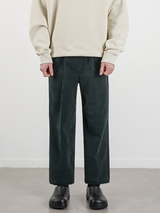 STRAIGHT FIT CORDUROY PANTS_GREEN