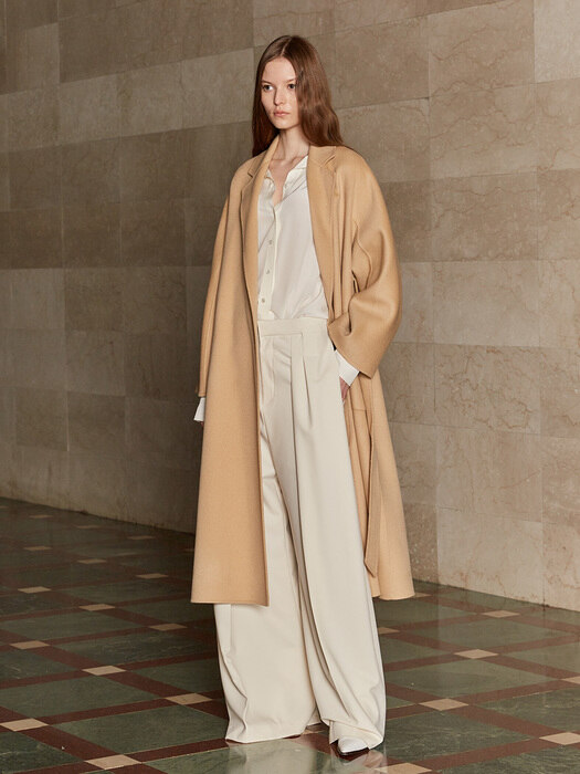 [CASHMERE 30%] MAGOT Cashmere Blended Handmade Coat_Creamy Camel