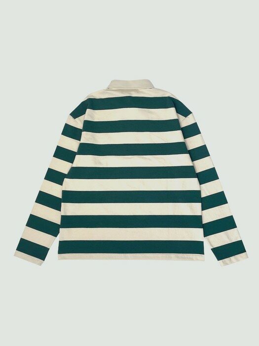 Royal Embroidery Striped Polo_Green