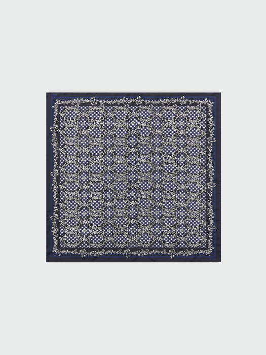 WUEWUE Petit Pattern Scarf (60*60cm) - Navy Multi