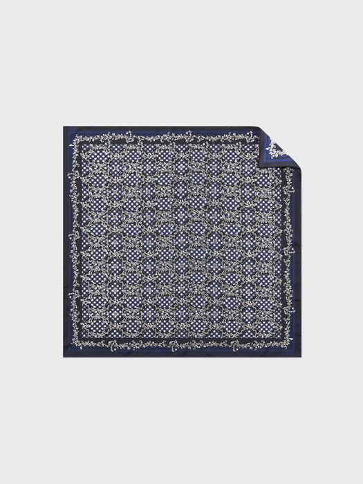 WUEWUE Petit Pattern Scarf (60*60cm) - Navy Multi