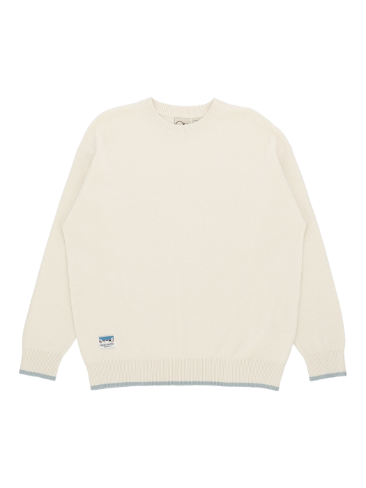 OCEAN LINE POINT KNIT [IVORY]