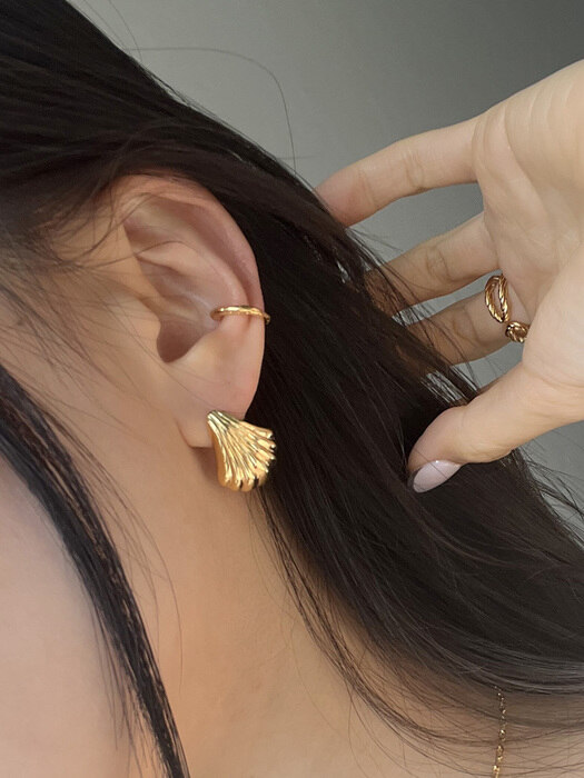 [925silver] Sea shell earring (2color)