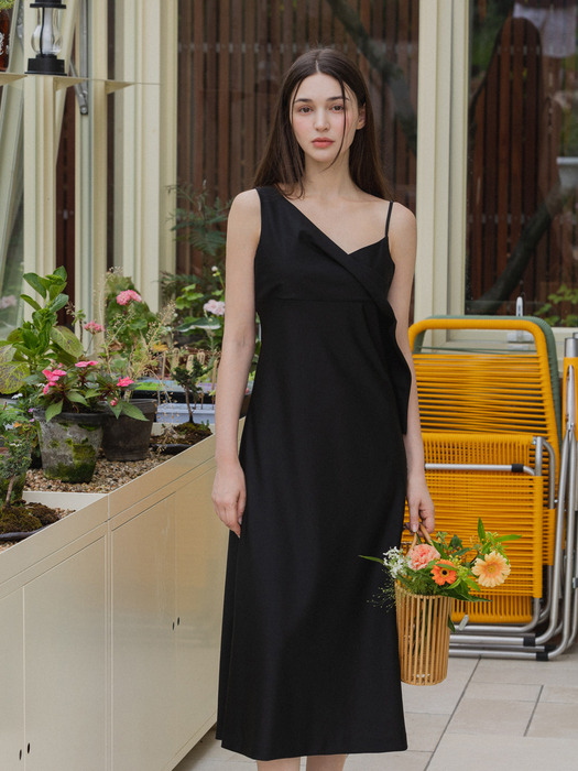 Rare draped dress - black