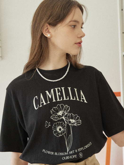 Camellia T-shirt - Black