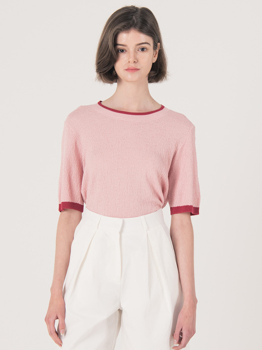 WED_Two line round neck_PINK