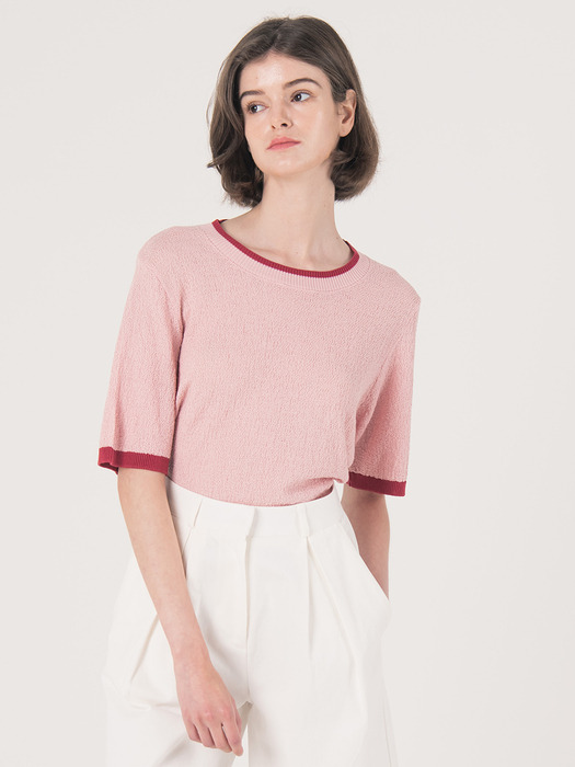 WED_Two line round neck_PINK
