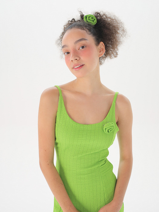 Rose Sleeveless Dress_Light Green