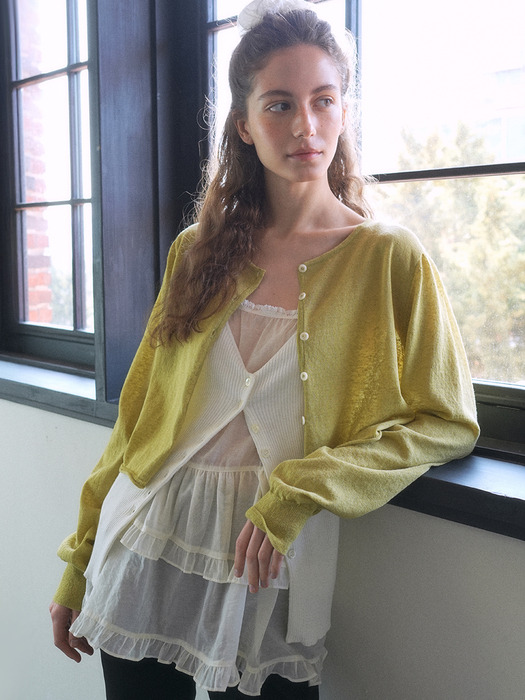 [NEW COLOR][6color] 137 linen knit cardigan