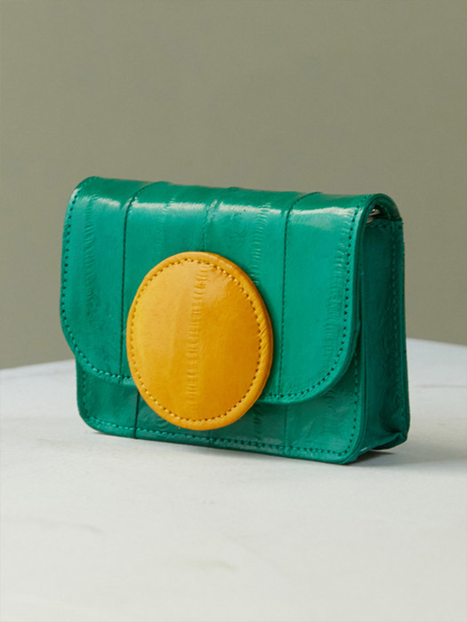 Macaron wallet mini bag green yellow