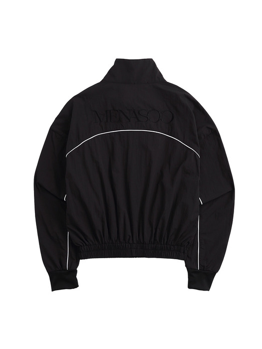 [MENASOO미나수]TWO-WAY STAN NECK RUNNING LIGHT ANORAK BLACK [W CONCEPT]