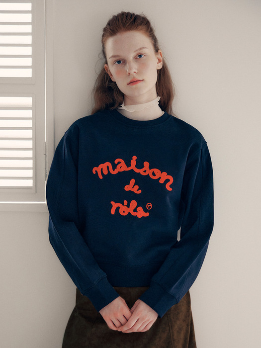 MAISON DE ROLA SWEATSHIRTS NAVY