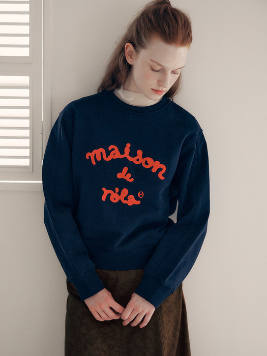 MAISON DE ROLA SWEATSHIRTS NAVY