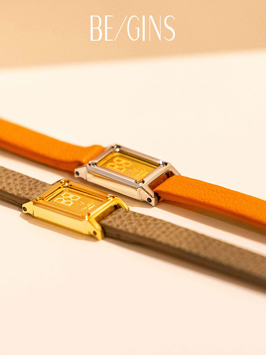 Gram Gold Bar Watch Bracelet_Orange